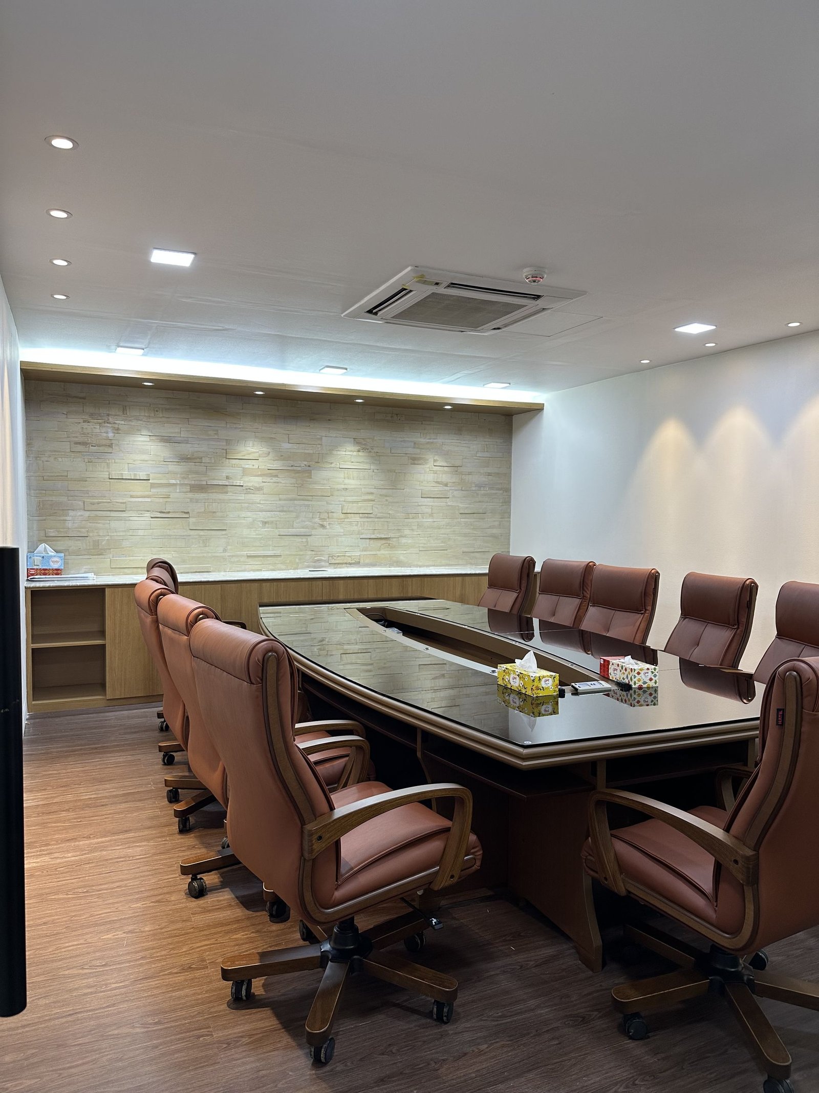 Boardroom interior designed and built by Buildaxis, Dhaka
